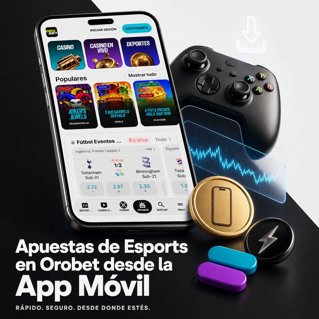 Apuestas en vivo de esports en la app móvil de Orobet para Android e iOS, con estadísticas y marcador en tiempo real
