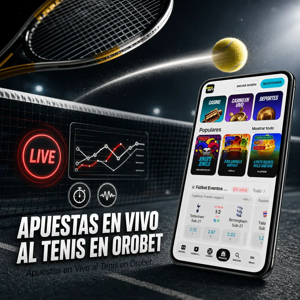 Apuestas en vivo al tenis en Orobet con marcador actualizado, cuotas dinámicas y opción de cash out