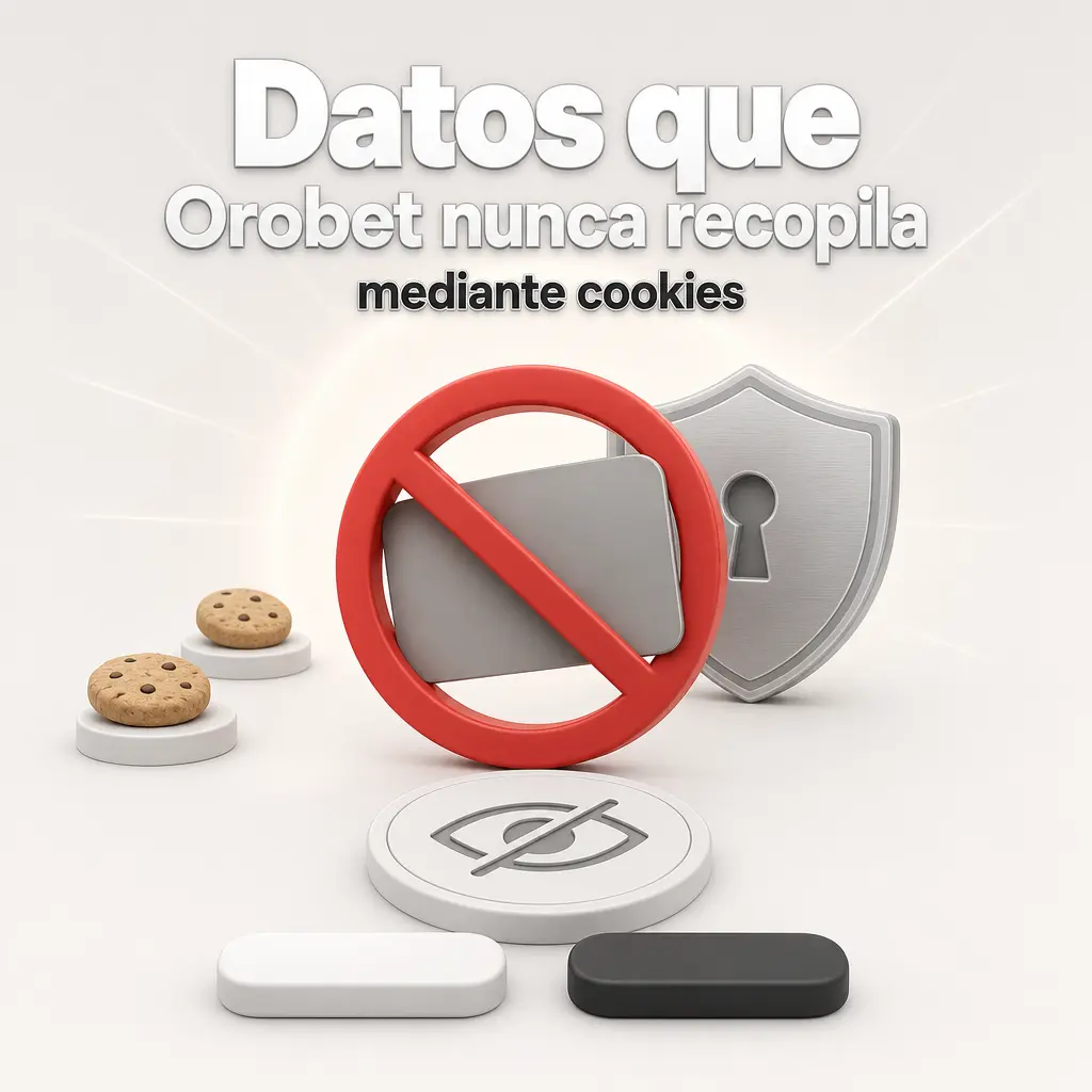 Datos sensibles que Orobet nunca recopila con cookies: tarjetas, contraseñas, DNI y datos biométricos protegidos.