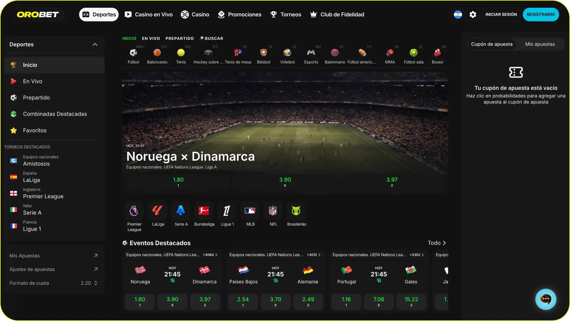Haz tus apuestas deportivas en la casa de apuestas Orobet.