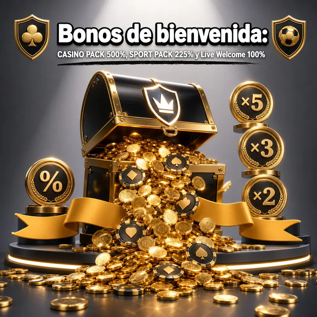 Bonos de bienvenida de Orobet: CASINO PACK 500%, SPORT PACK 225% y Live Welcome 100% con giros gratis y depósito mínimo de 20 USD