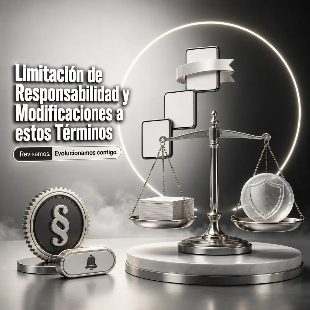 Orobet: límites de responsabilidad por fallas técnicas y aviso de modificaciones a los términos con 7 días de anticipación.