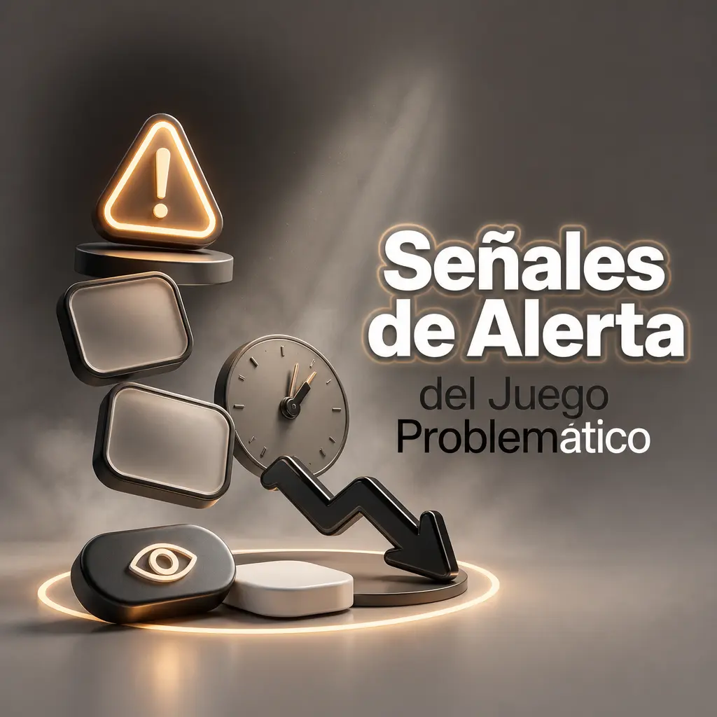 Señales de alerta del juego problemático: montos altos, pedir dinero prestado, ansiedad y ocultar tiempo o dinero apostado.
