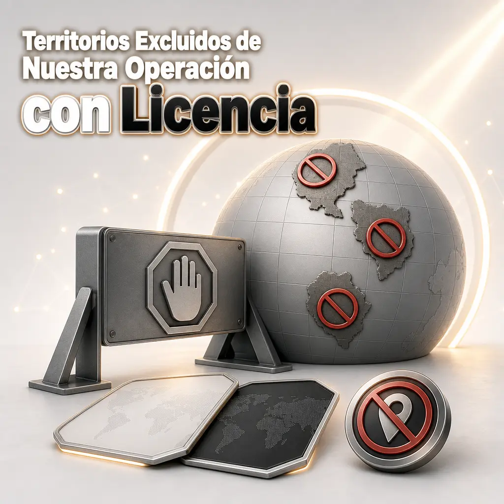 Territorios excluidos de la licencia de Orobet: EE. UU., Reino Unido, Francia, España, Países Bajos, Australia y Curazao